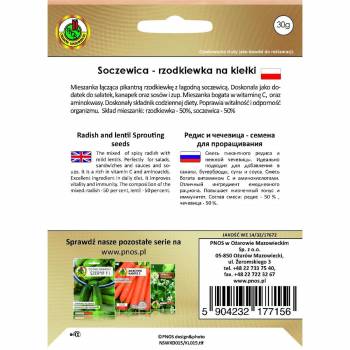 PNOS KIEŁKI SOCZEWICA-RZODKIEWKA 30G -3289